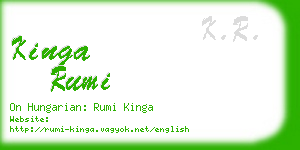 kinga rumi business card